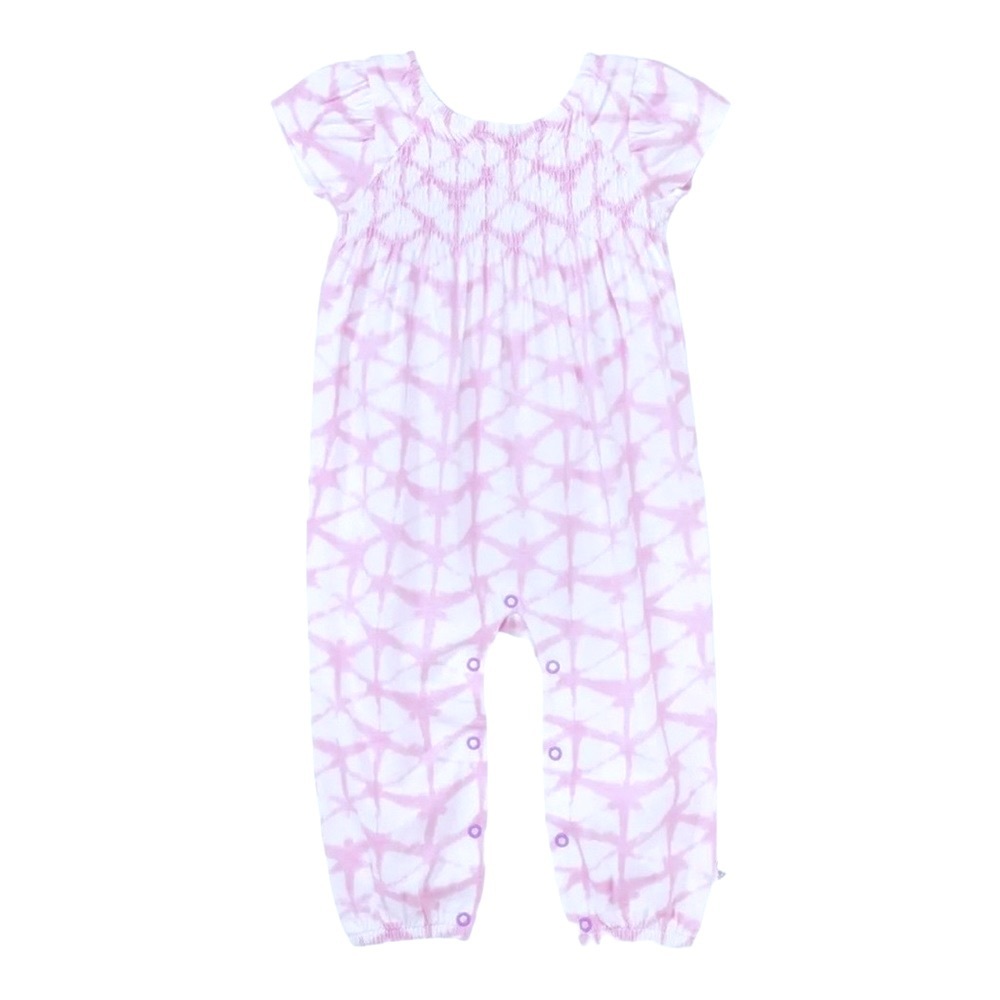 Burt's Bees Baby | Light Lilac Glistening Tie-Dye Organic Cotton Playsuit. 24M​